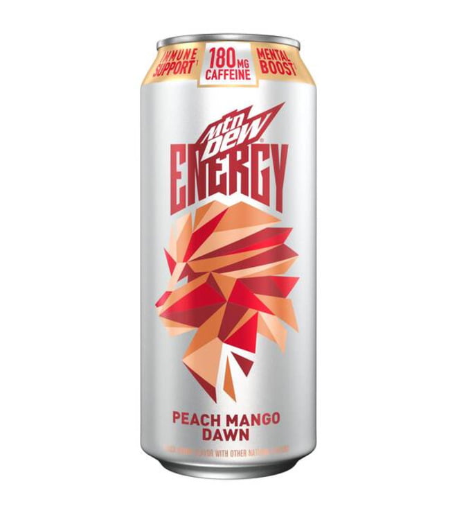 Mtn Dew Energy Peach Mango Dawn 16oz Can