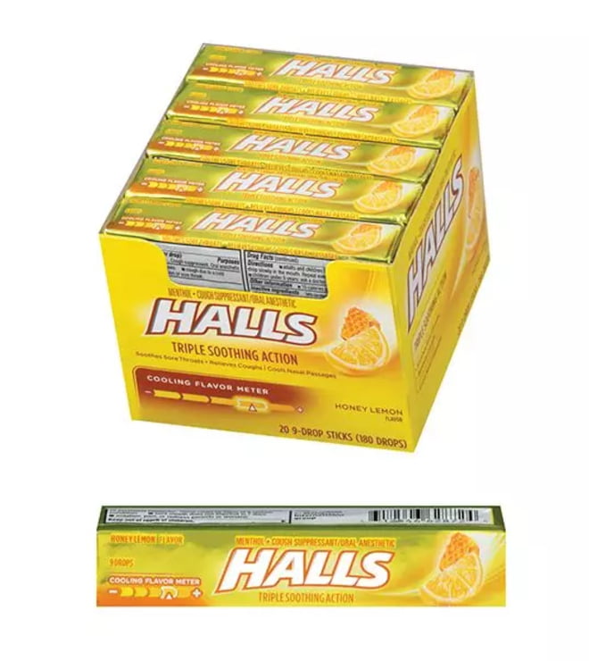 Halls Cough Drops - Honey Lemon