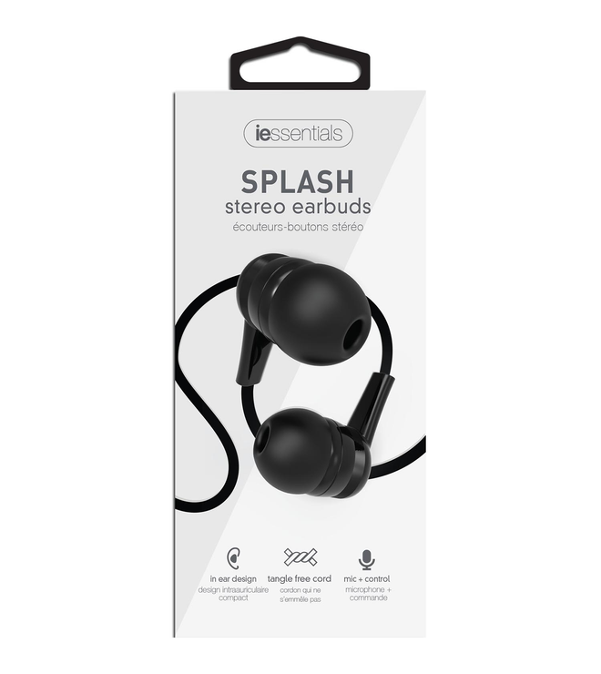 Splash 3.5 Stereo Earbuds Black