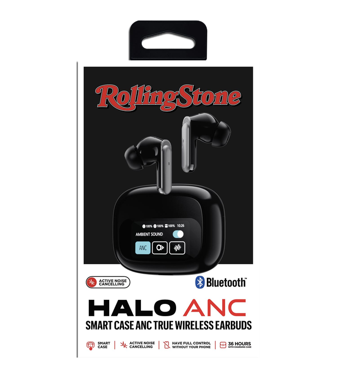 Rolling Stone True Wireless Earbuds w/Interactive LCD Screen