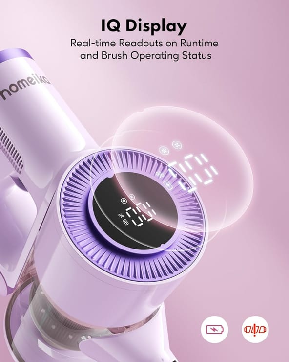Purple Homeika Vacuum IQ Display