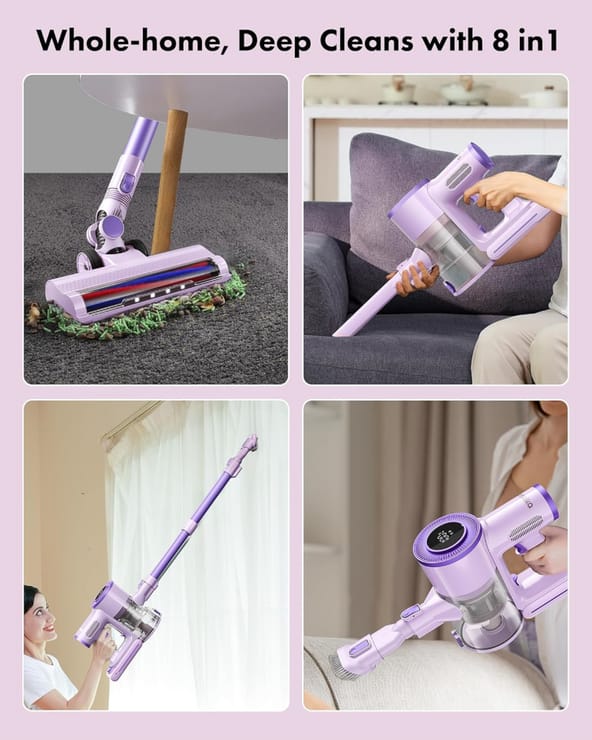 Purple Homeika Vacuum 8 in 1