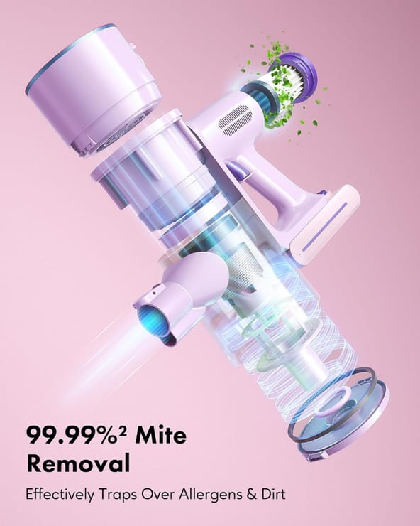 Purple Homeika Vacuum Remove 99.99% mite remoavl