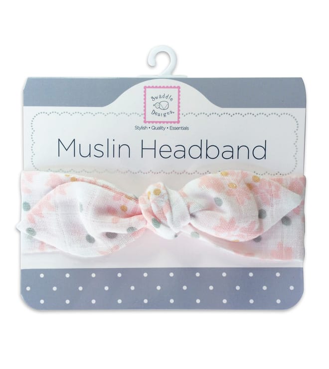 Muslin Headband, Heavenly Floral, Pink, Newborn