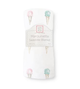 Marquisette Swaddle Blanket Watercolor Ice Cream Cones