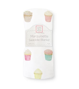Marquisette Swaddle Blanket Watercolor Cupcakes
