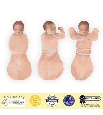 Omni Swaddle Sack with Arms Up Sleeves, Heathered Peach Blush, Small