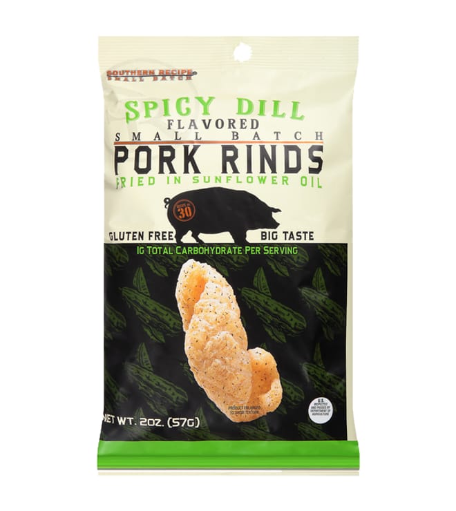 Southern Receipe Pork Rinds Batch Spicy Dill 2Oz