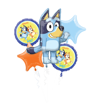 Bluey 5-Piece Foil Balloon Bouquet