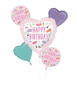 Spa Party 5 Piece Foil Balloon Bouquet