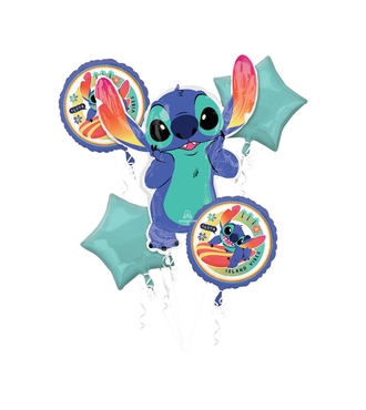 Stitch Birthday Foil Balloon Bouquet