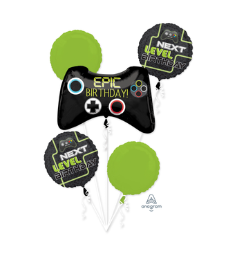 Level Up Birthday Foil Balloon Bouquet