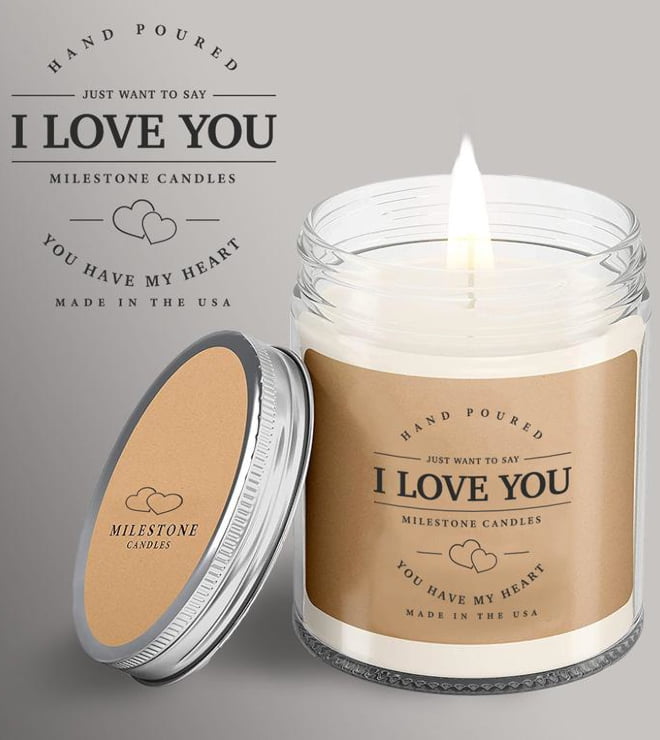 I Love You Candle Mason Jar