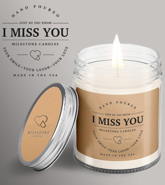 I Miss You Candle Mason Jar